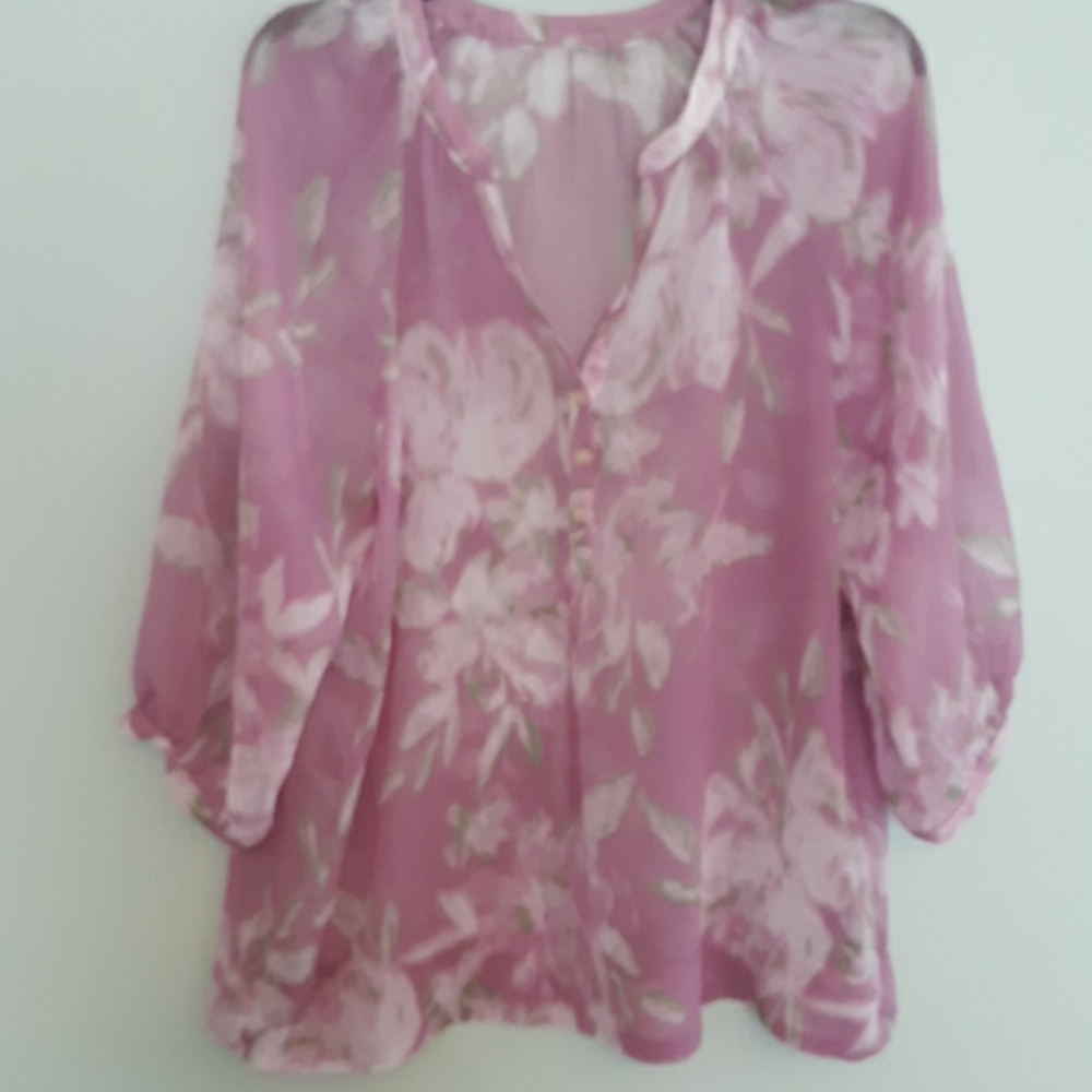 Semi sheer print top